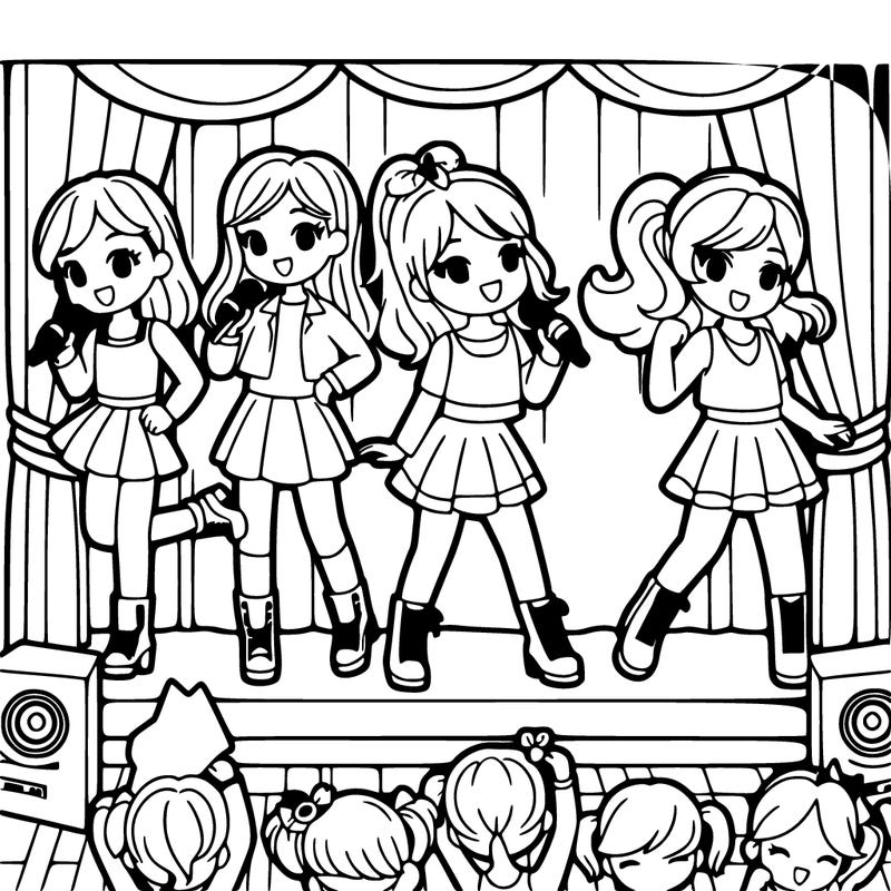 girls dancing and singing on stage