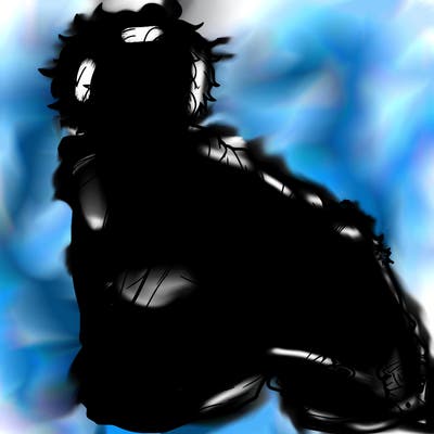 a male hoddie ripped jeans messy hair anime