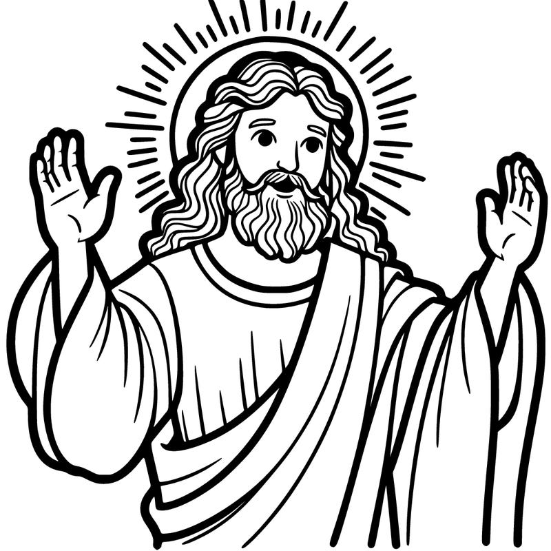 coloring page of christian god