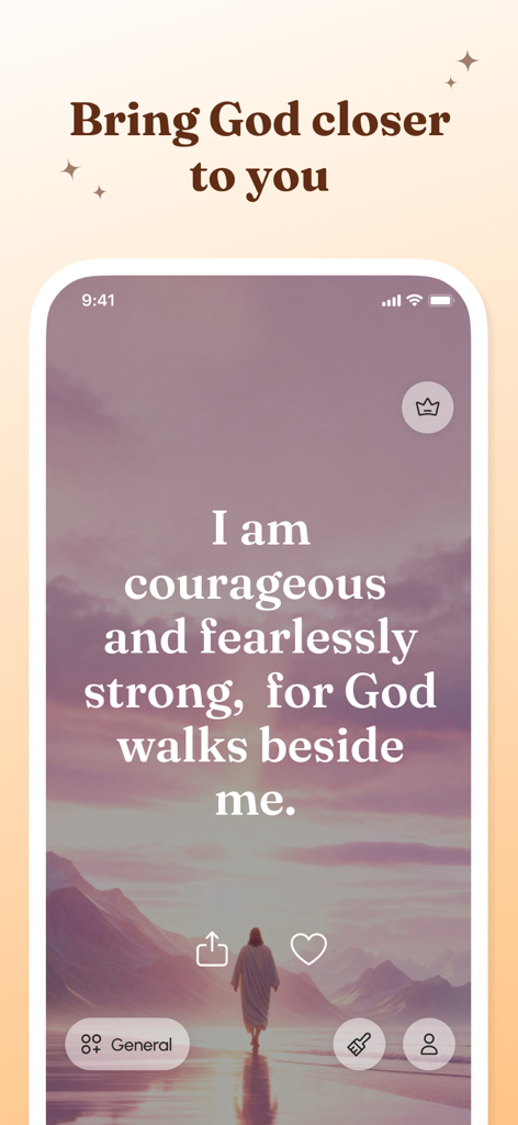 Bible Verse Lock Screen Widget - Inspirational bible verse displayed on a phone screen with a peaceful landscape background
