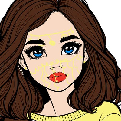 realistic girl whith cute eyes