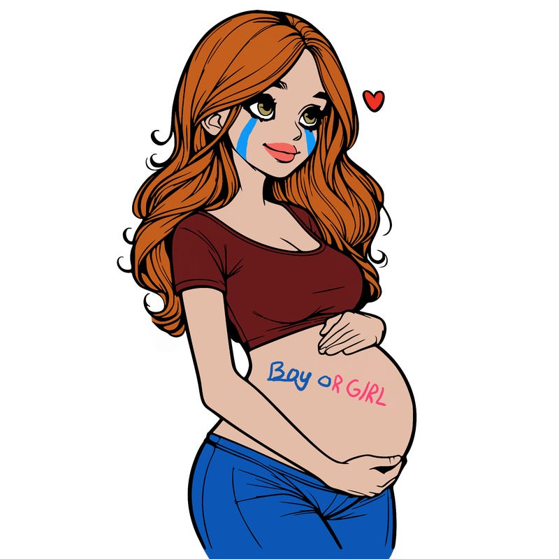 realistic pregnant girl