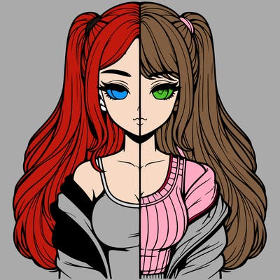 realistic girl split