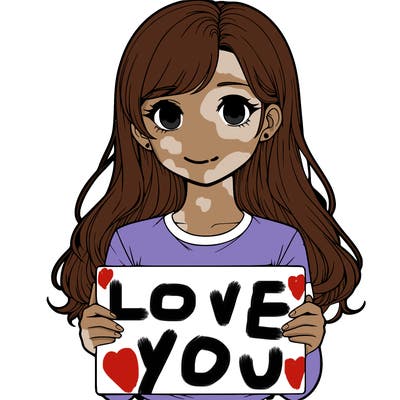 realistic girl holding a sign