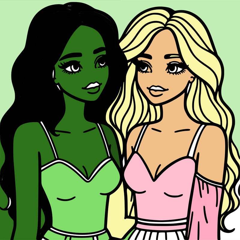 two people women