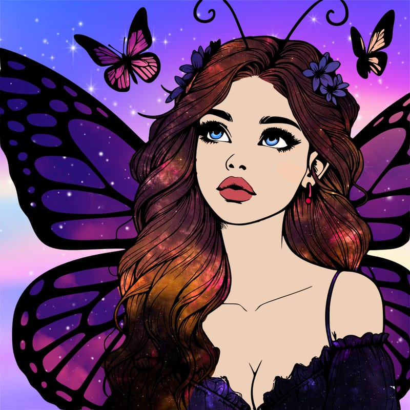 butterfly fairy realistic girl