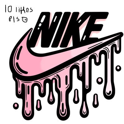 dripping nike logo