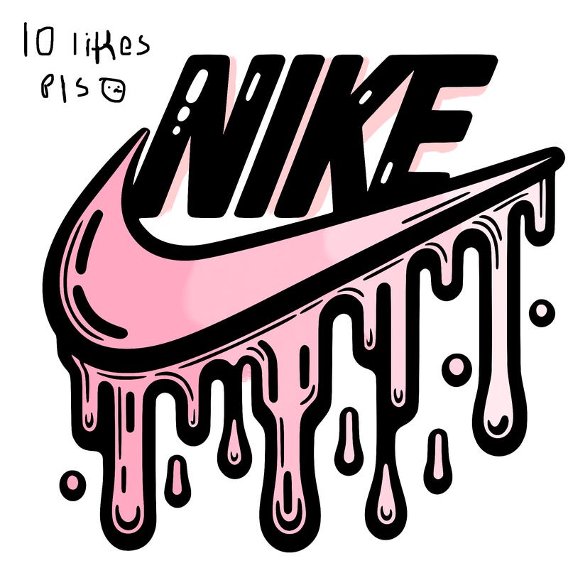 dripping nike logo