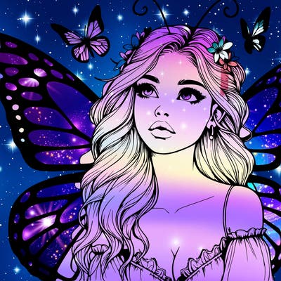 butterfly fairy realistic girl