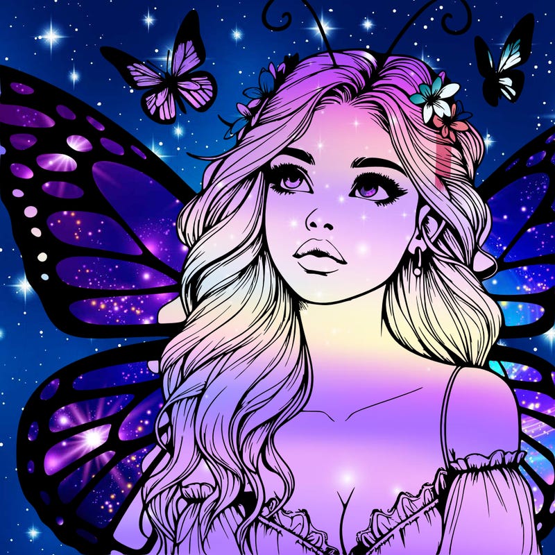 butterfly fairy realistic girl