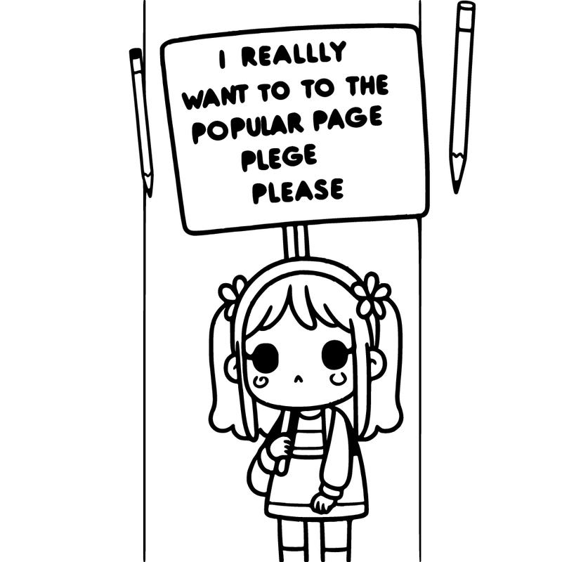 a girl holding a sign that says i really want to go to the popular page please
