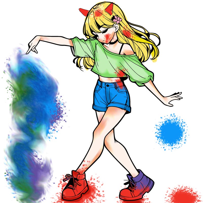 realistic girl danceing