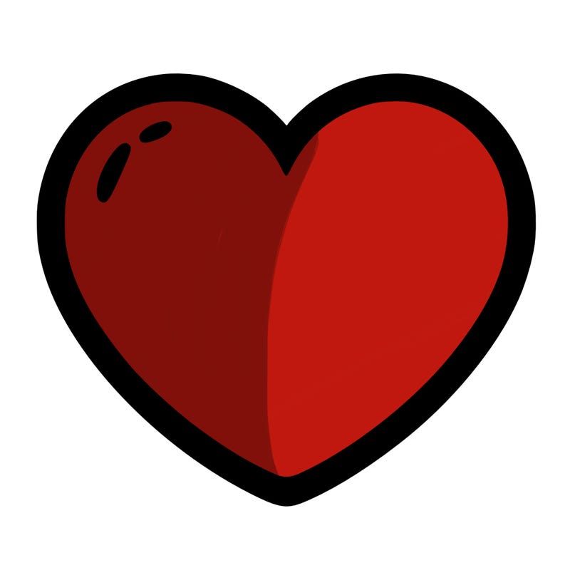 a blank heart