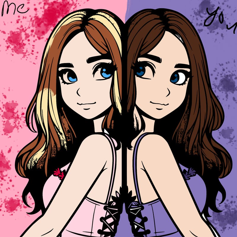 a realistic girl split