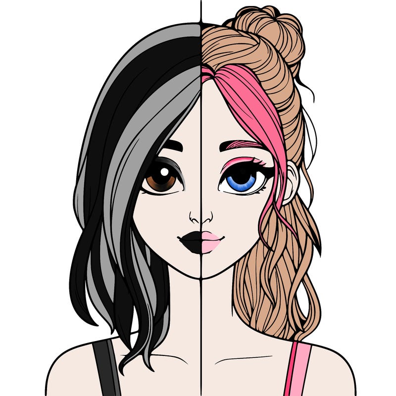 realistic girl split