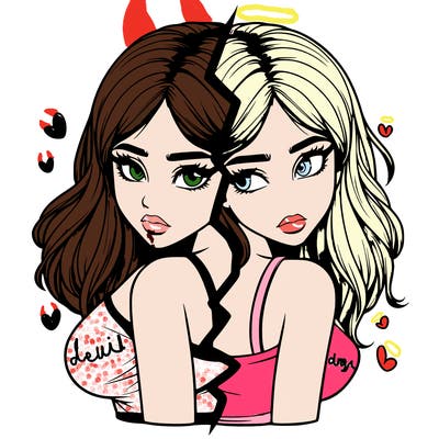 realistic girl split