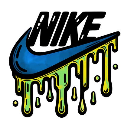 dripping nike logo