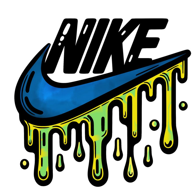 dripping nike logo