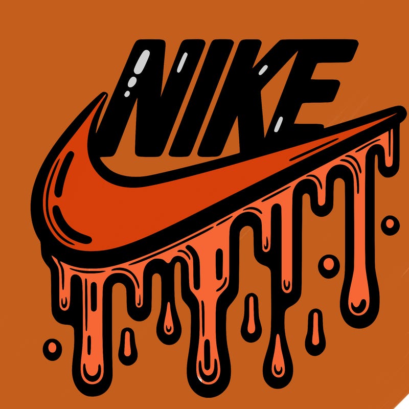 dripping nike logo