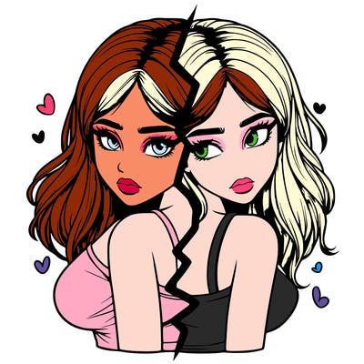 realistic girl split