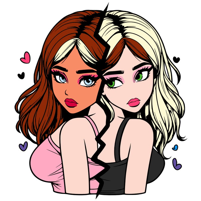 realistic girl split