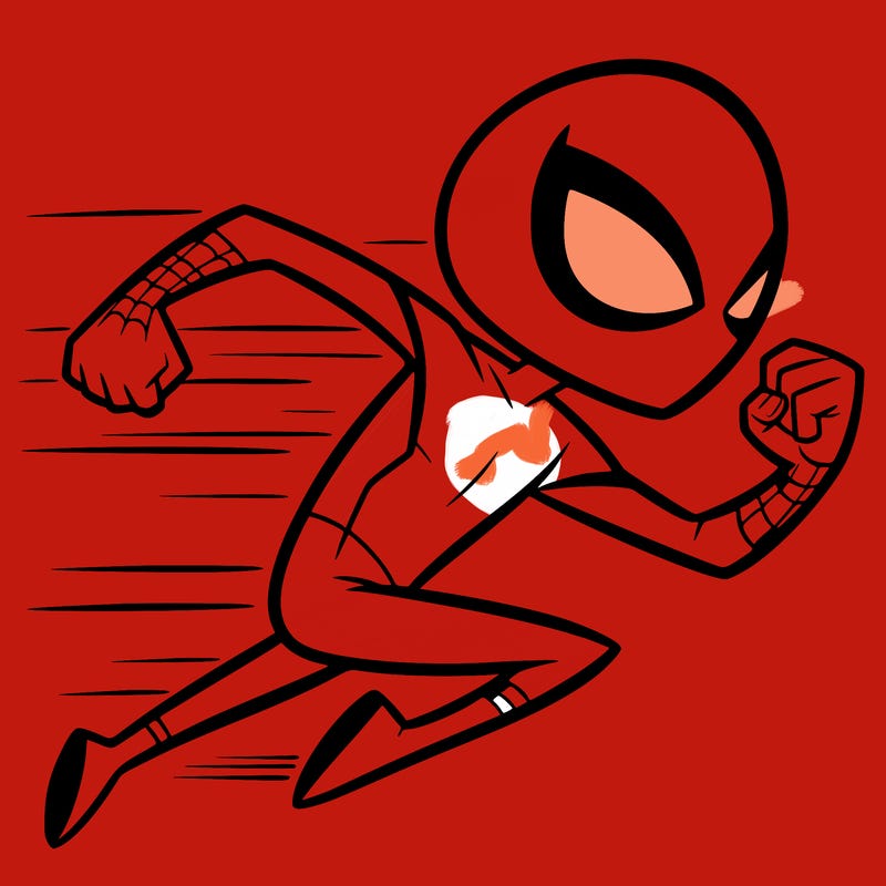 flash mixed with spider-man