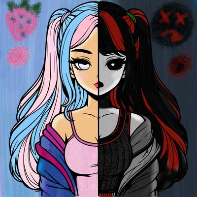 realistic girl split