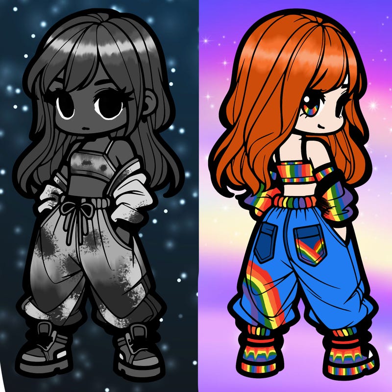 girl in crop top and baggy pants