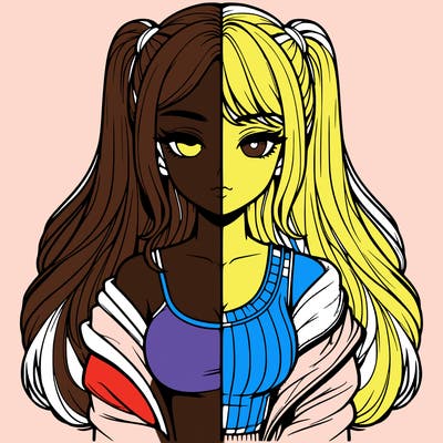 realistic girl split