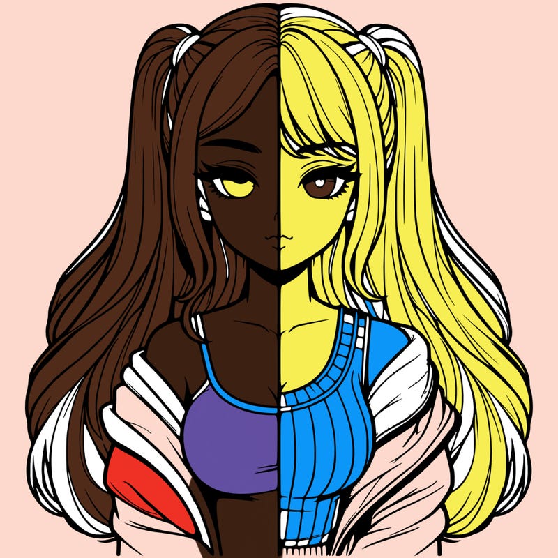 realistic girl split