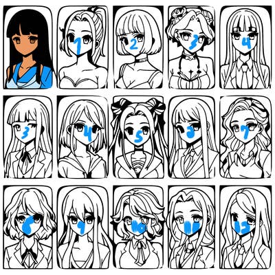 girls that look diffrent anime