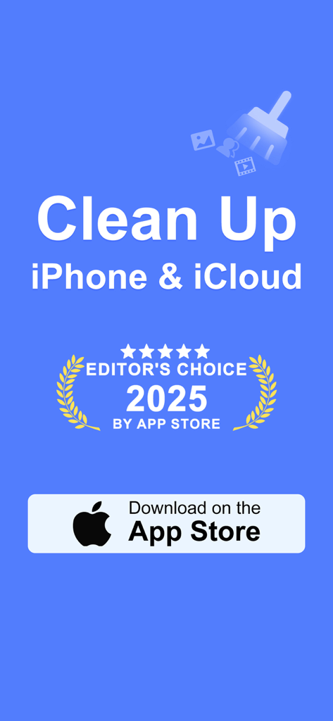 Turbo Cleaner: Clean Storage - Turbo Cleaner app for iPhone and iCloud storage cleanup with Editors Choice 2025 badge