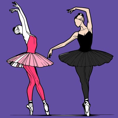 a realistic ballet dancer