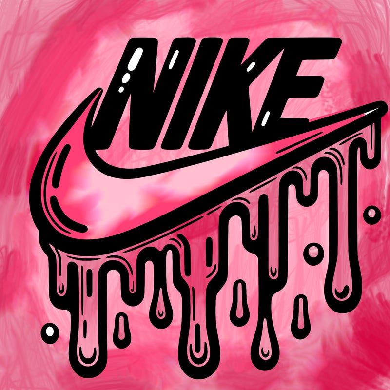 dripping nike logo