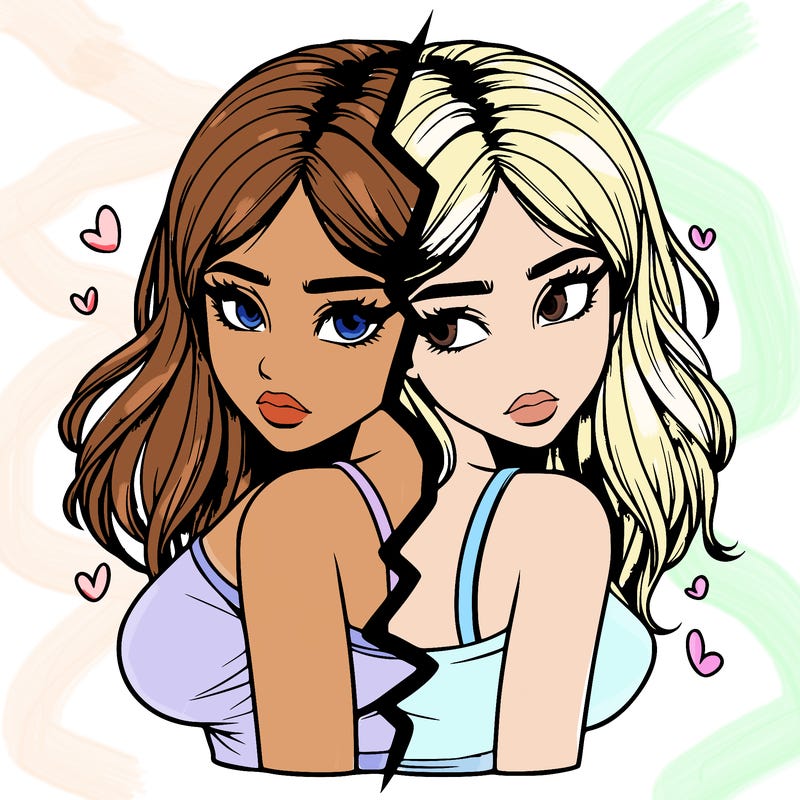 realistic girl split