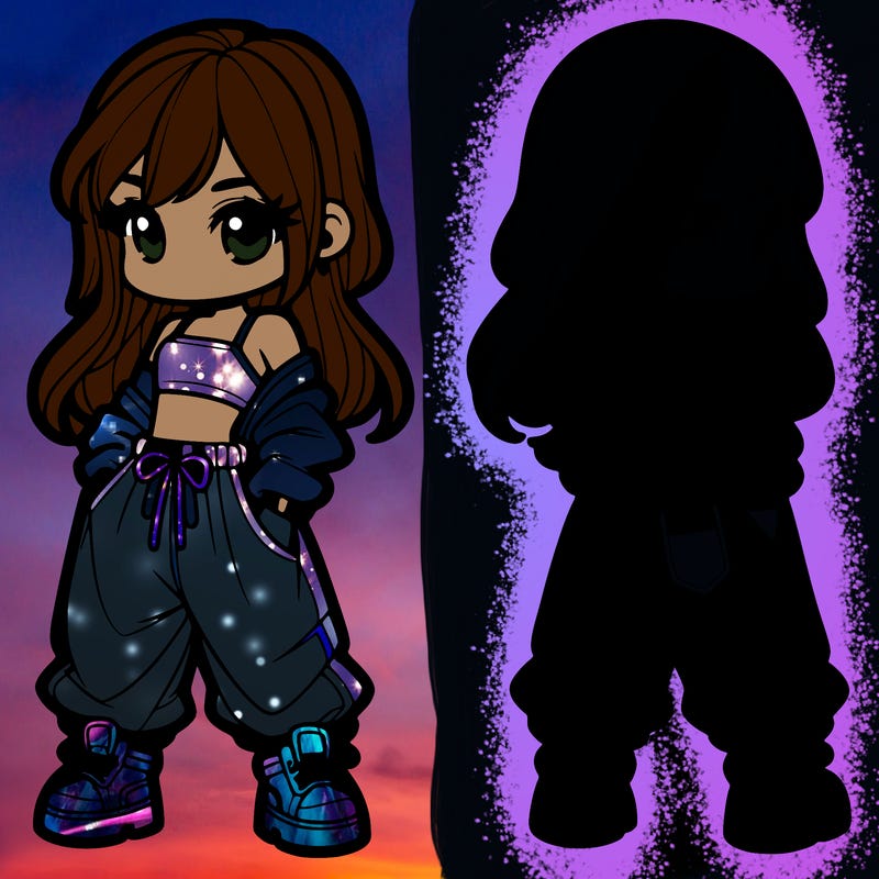 girl in crop top and baggy pants