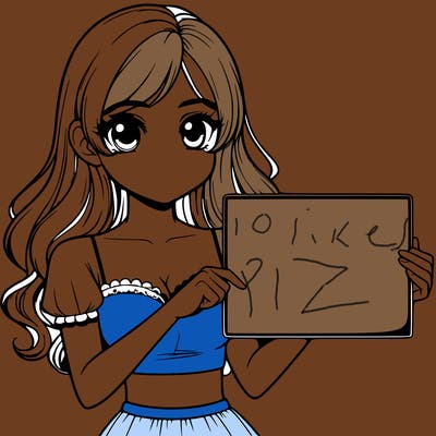 realistic pretty girl holding blank sign