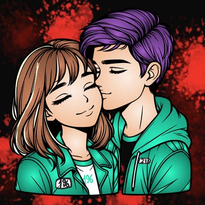 realistic girl and boy  love