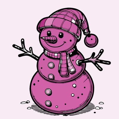 realistic christmas snowman