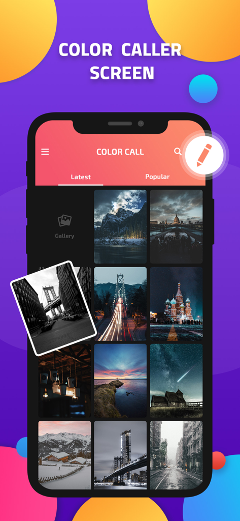 Gallery of stylish and artistic themes for the color caller screen app.