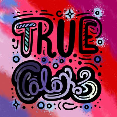 "true colors" written