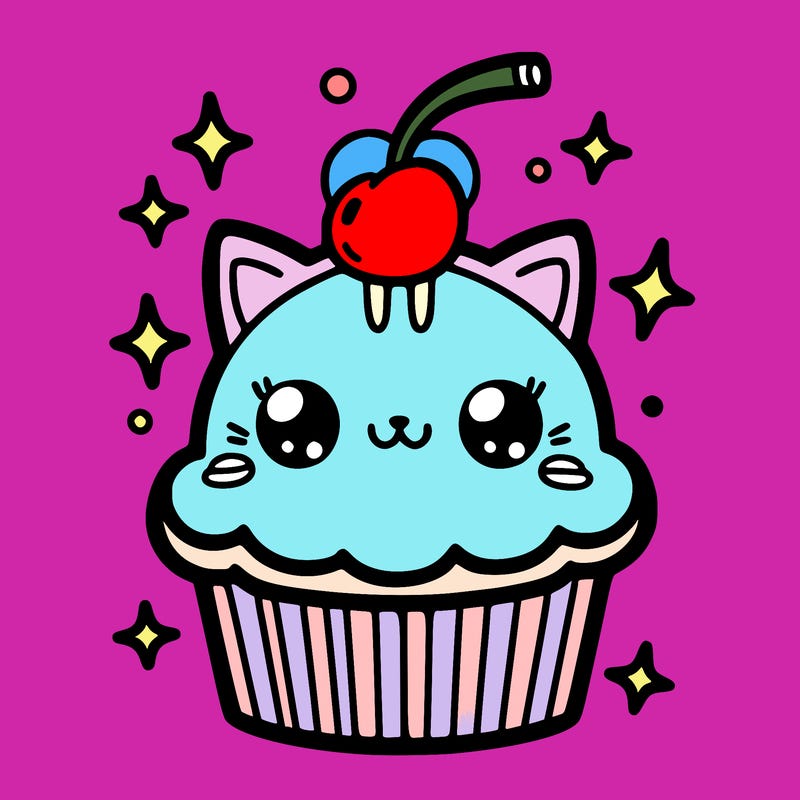 cat cupcake kawaii