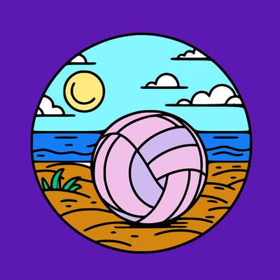 volleyball on a beach