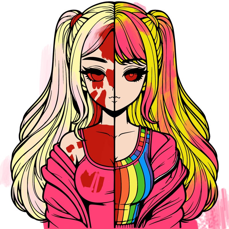 realistic girl split