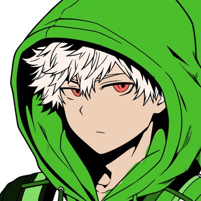 anime guy in hoodie
