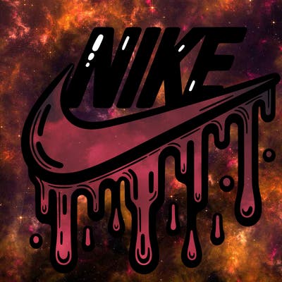dripping nike logo