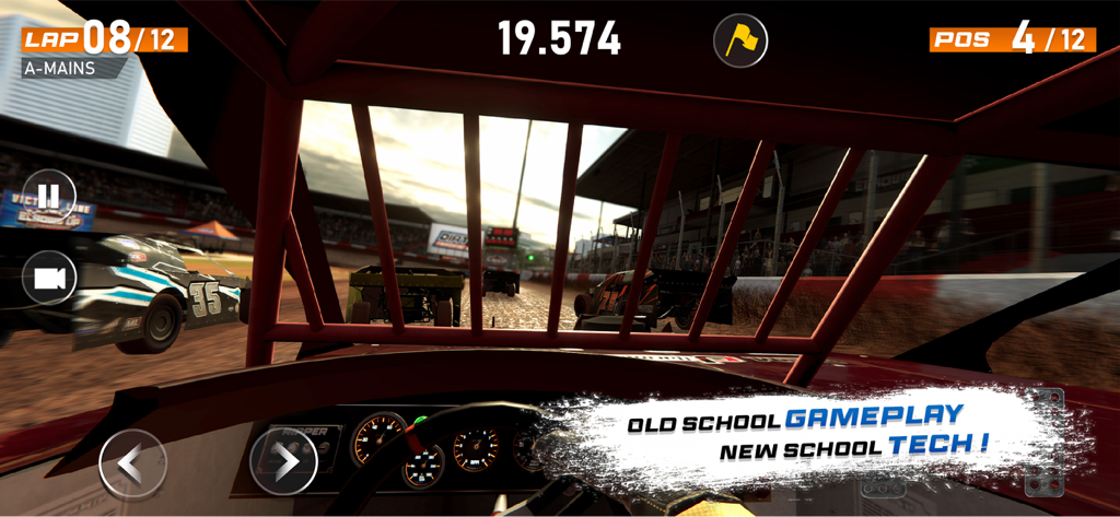 Dirt Trackin 3 - Cockpit view of a competitive dirt track race in Dirt Trackin 3