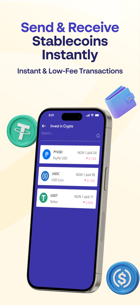 Eversend - the money app - Mobile phone showing Eversend app interface for instant stablecoin transfers and crypto exchange rates