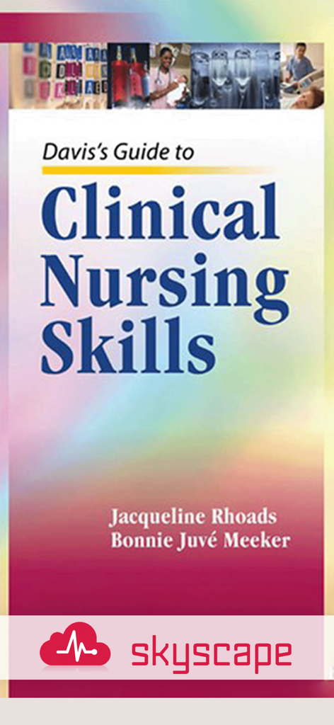 Davis Clinical Nursing Skills - Schermata di copertina dell'app mobile Davis Clinical Nursing Skills con il titolo e gli autori