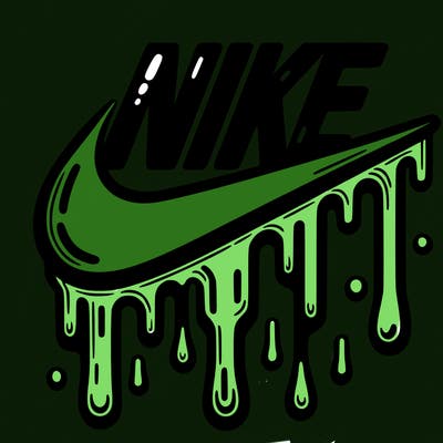 dripping nike logo